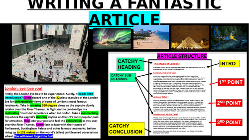 Writing a fantastic ARTICLE - GCSE English Language | Teaching Resources