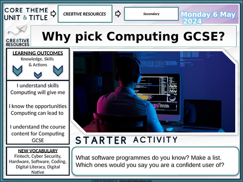 GCSE Computing - Careers Options Lesson | Teaching Resources