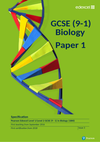 Edexcel GCSE Biology Paper 1 Knowledge Organiser | Teaching Resources