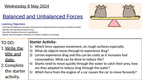 GCSE Resultant Forces