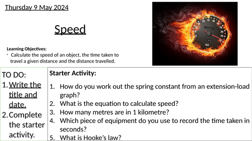 GCSE Physics Speed: Complete Lesson