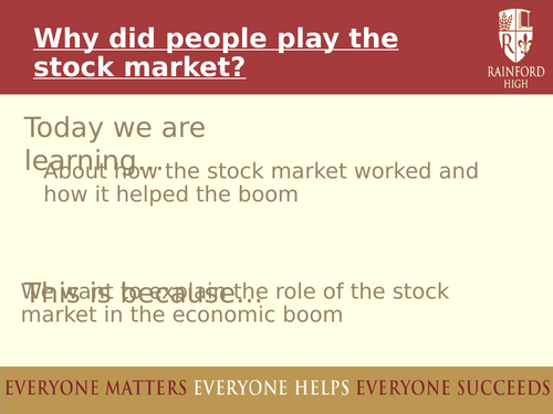 AQA 8145 - America 1920-73 - Playing the stock market