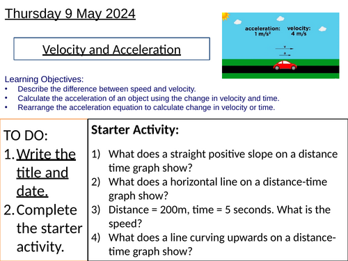 GCSE Physics Acceleration: Complete Lesson