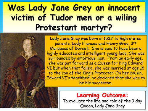 Lady Jane Grey : The Tudors | Teaching Resources