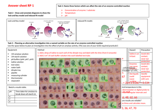 AQA Biology required practical 1-6 revision carousel | Teaching Resources