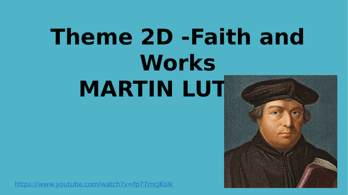 RS A Level Christianity EDUQAS Theme 2D: Martin Luther PPT