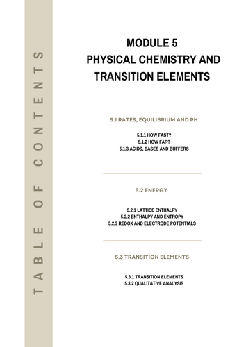 OCR-A Chemistry Module 5 notes