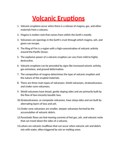 Let's learn about volcanic eruptions: Did You Know 50 Fun Facts for ...