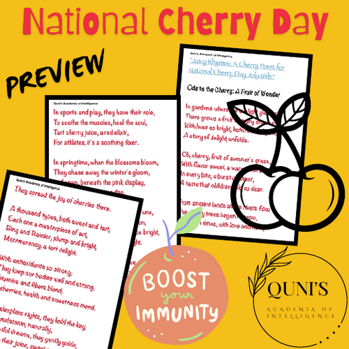 "Juicy Rhymes A Cherry Poem for National Cherry Day July 16th