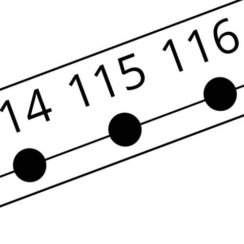 Black and White Large Number Line Wall Display, Editable Wall Number