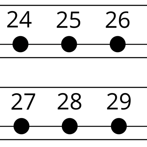 Black and White Large Number Line Wall Display, Editable Wall Number