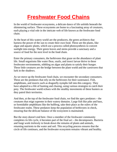 freshwater-food-chains-reading-comprehension-with-multiple-choice