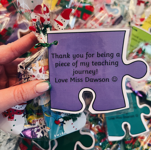 End of Placement Puzzle Piece Gift Tags | Teaching Resources