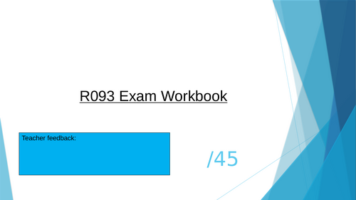 R093 - Exam Workbook | Teaching Resources