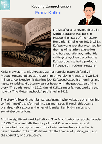 Franz Kafka – Reading Comprehension