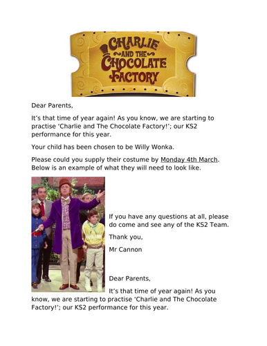 Charlie & The Chocolate Factory KS2 Show - Detailed Script | Teaching ...