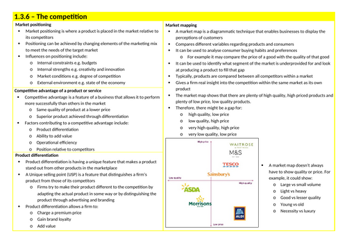 A-level Edexcel Economics B - 1.3 Notes | Teaching Resources