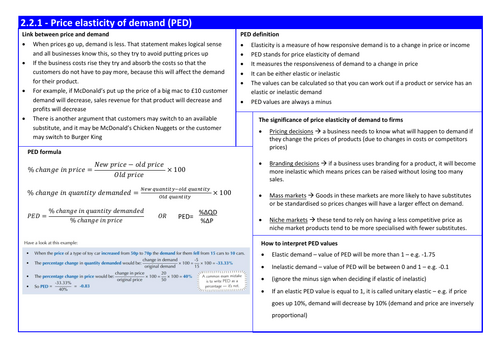 A-level Edexcel Economics B - 2.2 Notes | Teaching Resources