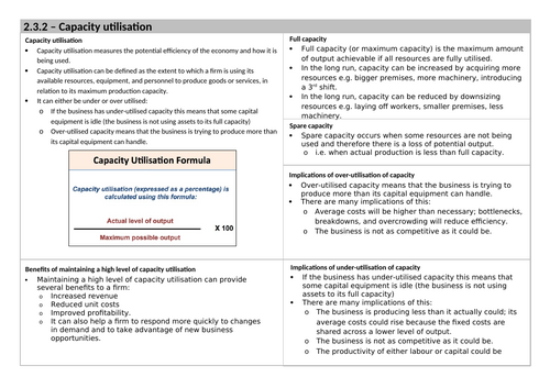 A-level Edexcel Economics B - 2.3 Notes | Teaching Resources