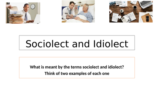 A Level English Language Occupation and Power