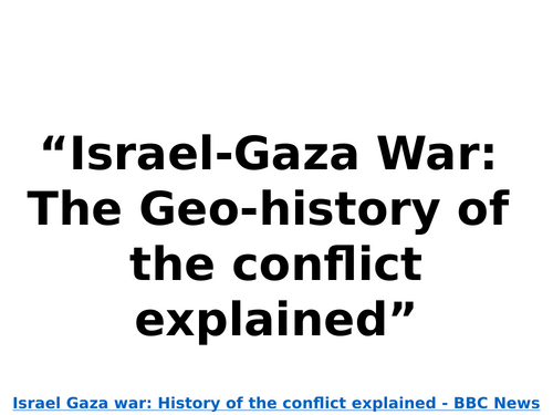 Israel-Gaza War: The Geo-history of the conflict explained | Teaching ...