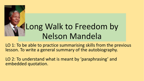 Nelson Mandela English Comprehension Autobiography | Teaching Resources