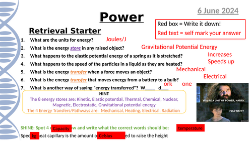 Power GCSE AQA | Teaching Resources