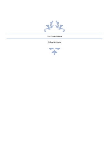 Deputy Head/SLT/Assistant Head Application Covering Letter and Personal ...