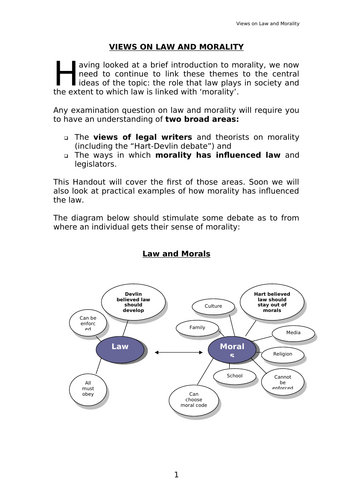 Views on Law and Morality