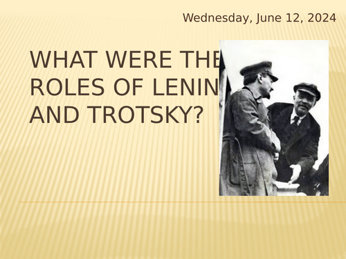 2N Revolution and dictatorship: Russia, 1917–1953 Role of Lenin in ...
