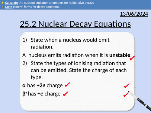 OCR A level Physics: Nuclear decay equations
