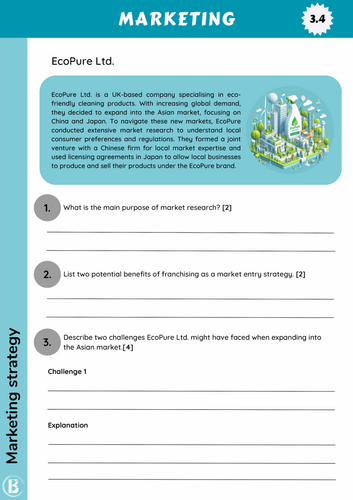 IGCSE Business Unit 3.4: Marketing strategy | Teaching Resources