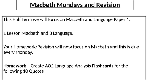 AQA Macbeth Pack | Teaching Resources