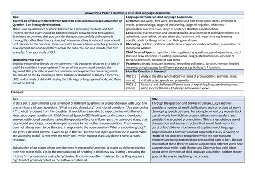 Approaching the Child Language Acquisition (CLA) Question KO