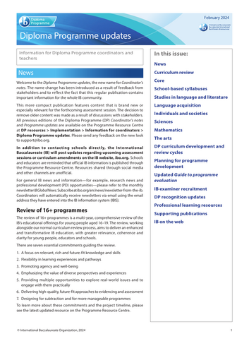 IB DP Diploma Programme updates 2024-2027 | Teaching Resources