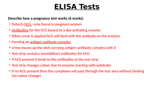 A-Level AQA Biology - ELISAs