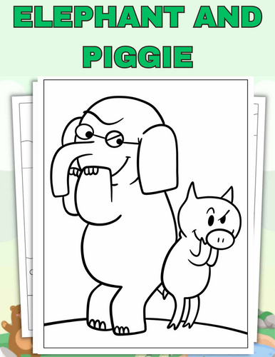Elephant And Piggie Coloring Pages (PDF Printables) | Teaching Resources