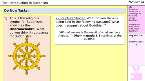 Buddhism Entire Unit of Work (KS3) | Teaching Resources