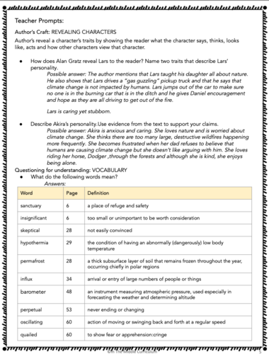 Two Degrees by Alan Gratz Novel Study Unit | Teaching Resources