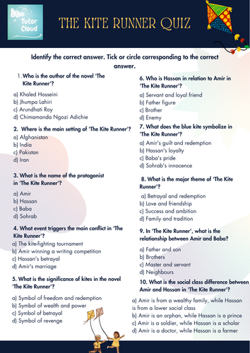 The Kite Runner by Khaled Hosseini Quiz