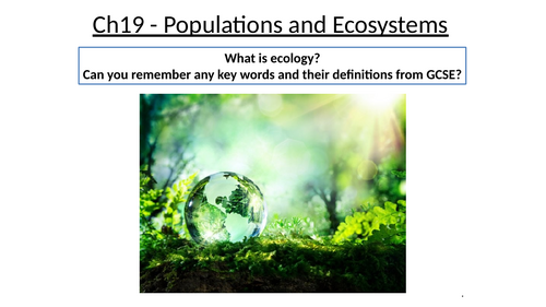 A-Level AQA Biology - Ecosystems Key Words