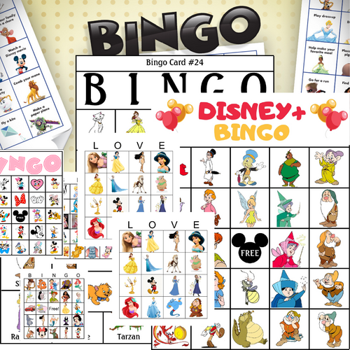 Disney Bingo Game Printables Different Bingo Sheets Teaching Resources