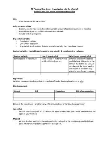 A-Level AQA Biology - Movement Required Practical