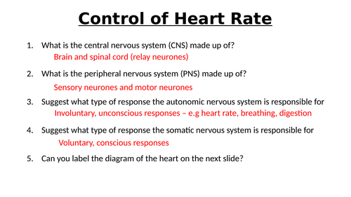 A-Level AQA Biology - Control of Heartrate