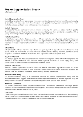 Market Segmentation Theory | Teaching Resources