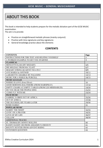 GCSE MUSIC - GENERAL MUSICIANSHIP (melodic dictation) | Teaching Resources