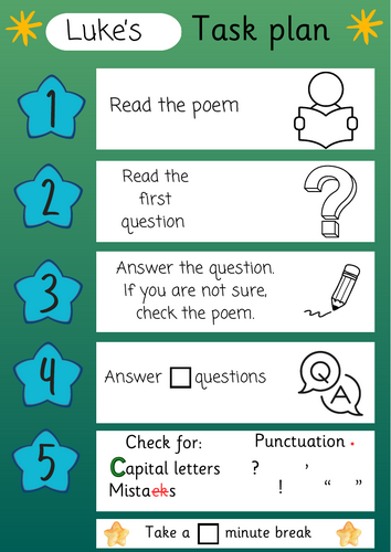 Blank Task Plans - 7 different designs | Teaching Resources
