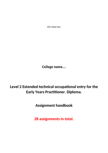 NCFE CACHE Level 2 Diploma for the early years practitioner. FULL ...