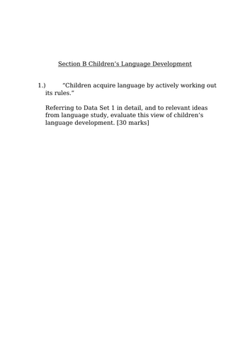 Child Language Development Transcript Analysis 2 | Teaching Resources
