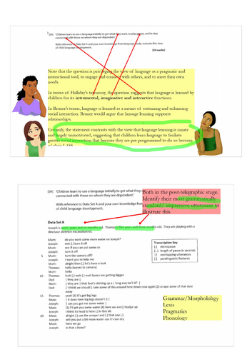 Child Language Development Transcript Analysis 3 | Teaching Resources